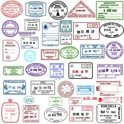 425x425 Countries In The Visa Stamp Vector Tattoo Ideas Passport