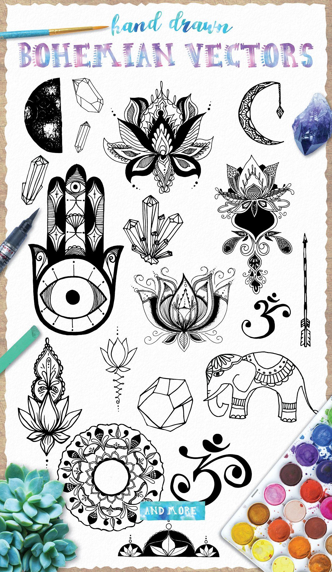 1160x2000 Bohemian Yogi Design Pack