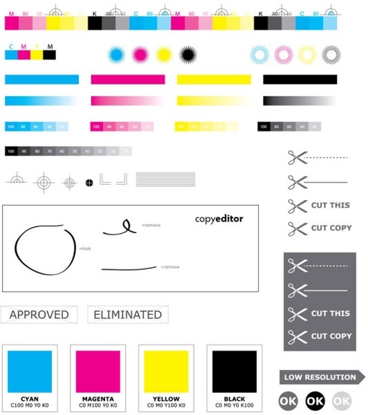532x600 Standard Cmyk Color Values Vector Free Vector