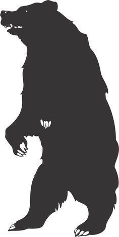 Standing Bear Silhouette Vector at Vectorified.com | Collection of ...