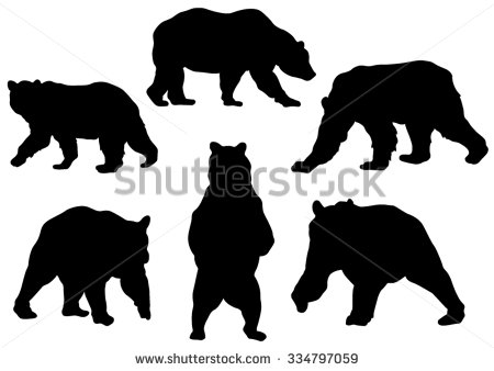 Bear Silhouette Vector 450x338 Bear Silhouette Vector