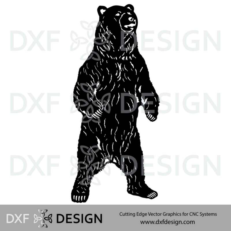 Bear Standing Dxf For Cnc Plasma Cutting 800x800 Bear Standing Dxf For Cnc Plasma Cutting