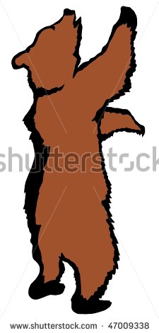 Standing Bear Silhouette 225x470 Standing Bear Silhouette