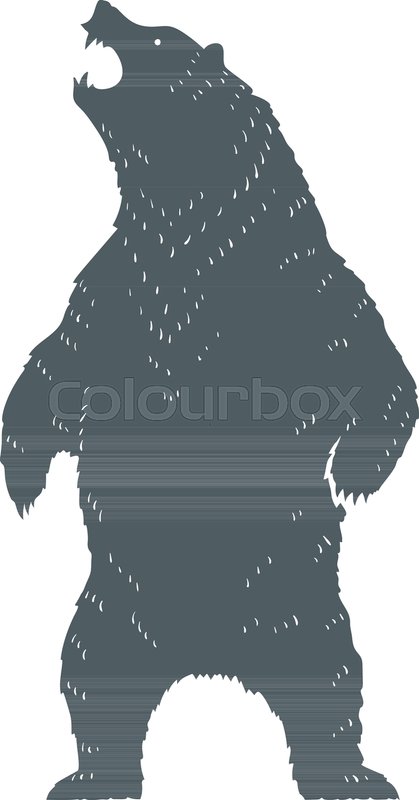 Standing And Roaring Bear Silhouette Stock Vector Colourbox 419x800 Standing And Roaring Bear Silhouette Stock Vector Colourbox
