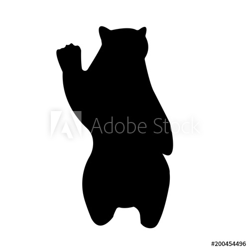 Black Bear Silhouette Clip Art On White Background, In Black 500x500 Black Bear Silhouette Clip Art On White Background, In Black