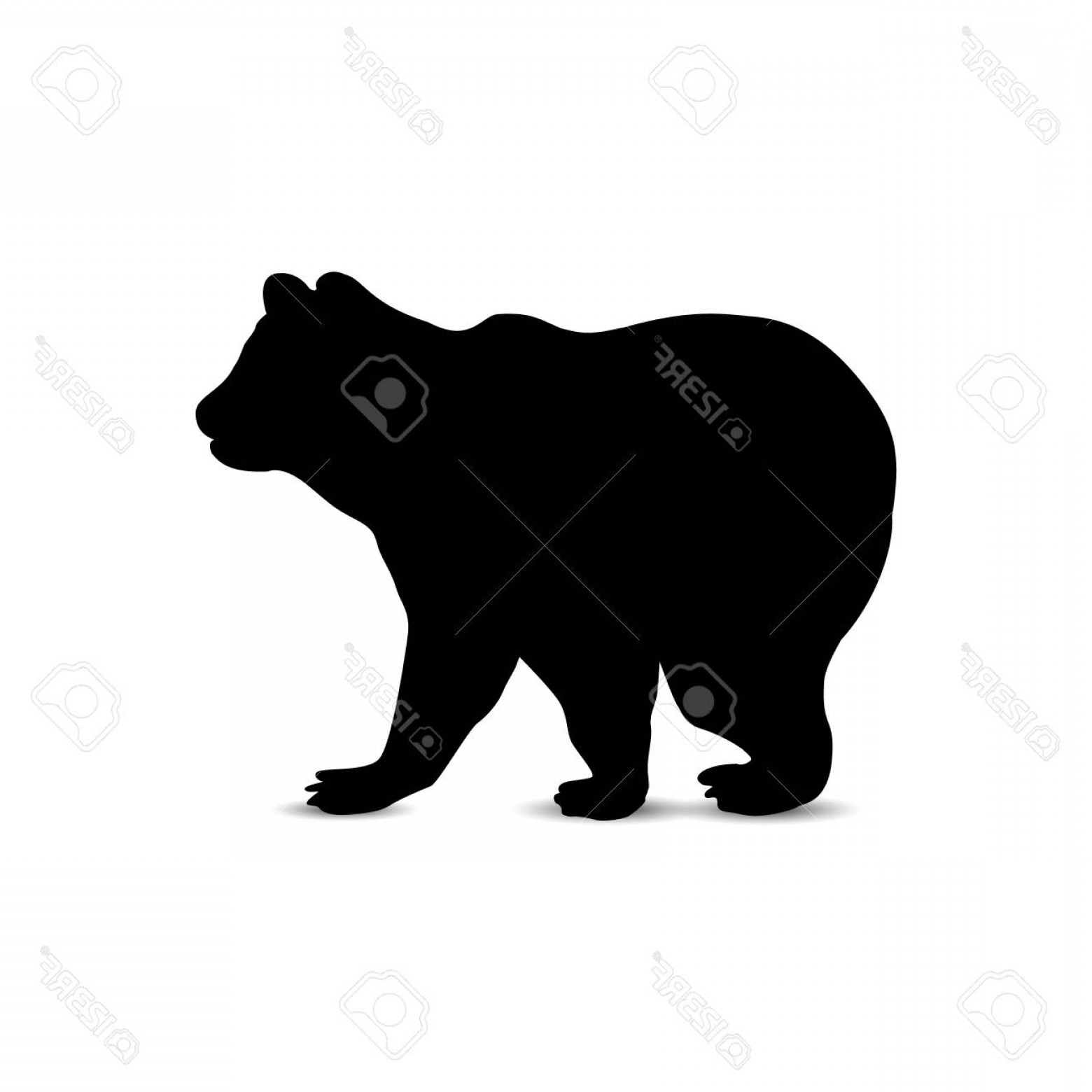 Baby Bear Silhouette Vector Catamart 1560x1560 Baby Bear Silhouette Vector Catamart