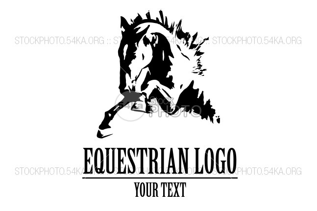 647x431 Jumping Horse Vector Illustration Logo Beautiful Equestrian