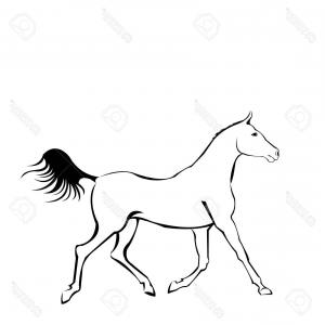 300x300 Photorearing Up Mustang Standing Horse Side View Black Vector