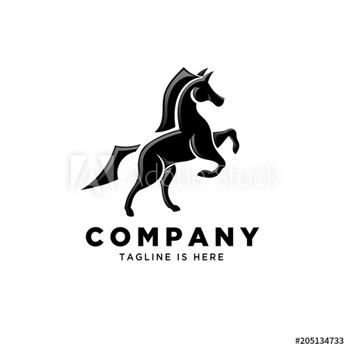 500x500 Abstract Standing Horse Logo