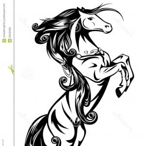 300x300 Clip Art Of A Woman Standing On A Running Horse