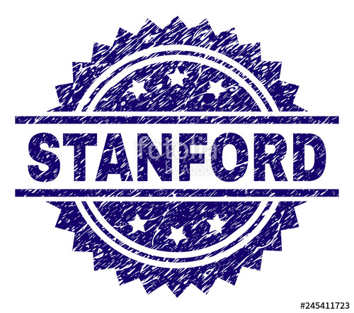 500x441 Stanford Stamp Seal Watermark With Distress Style Blue Vector