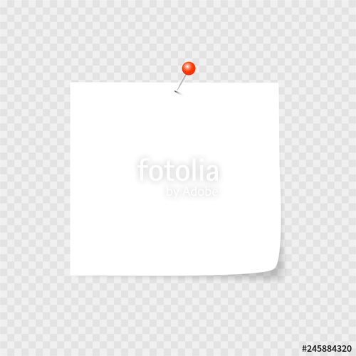 500x500 Clear List Of Paper With Pin, Staple, Paper Clip On The Light