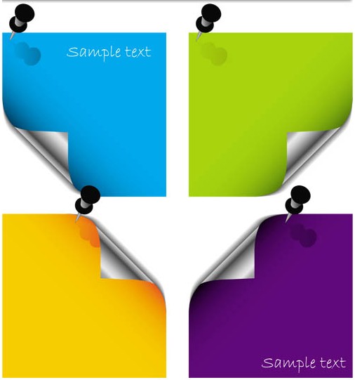 506x541 Colorful Staple Paper Vector Free Download