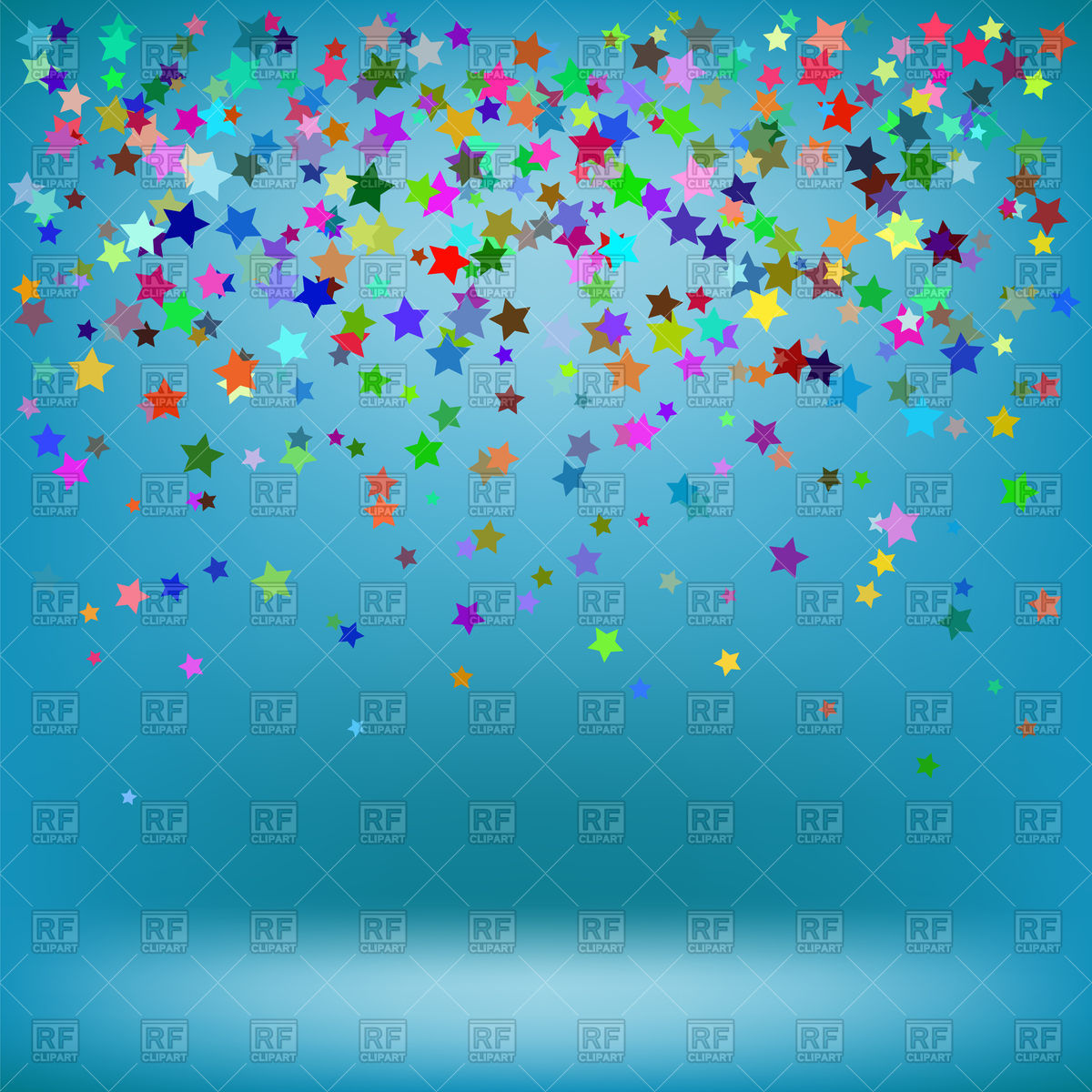 1200x1200 Falling Colorful Stars Background Vector Image Of Backgrounds