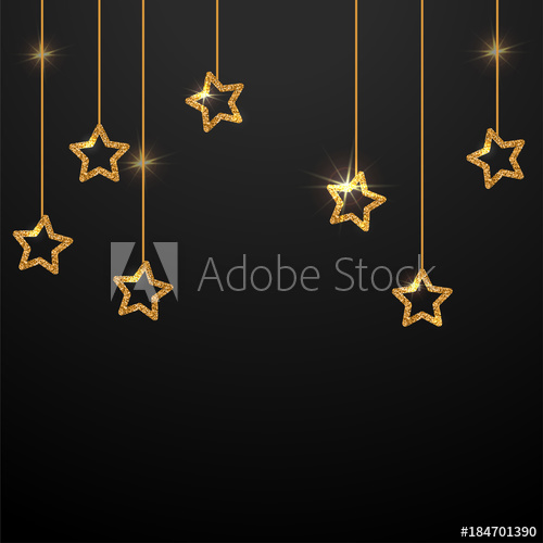 500x500 Gold Star Background Vector Illustration Template For Banner