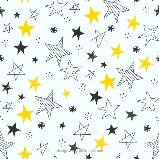 626x626 Hand Drawn Stars Pattern Background Free Vector Pic Backgrounds