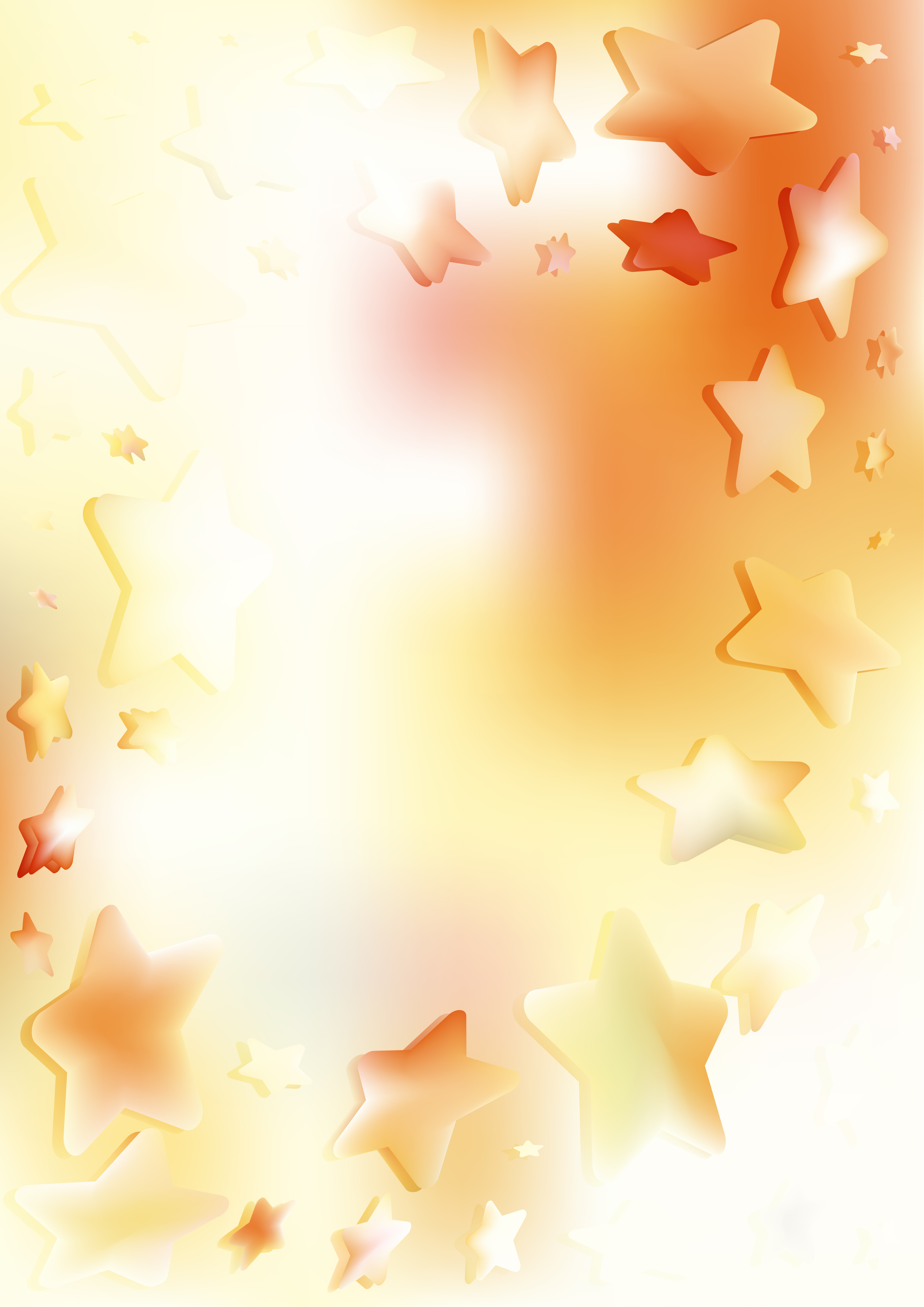 4961x7016 Abstract Orange And White Star Background Vector Illustration