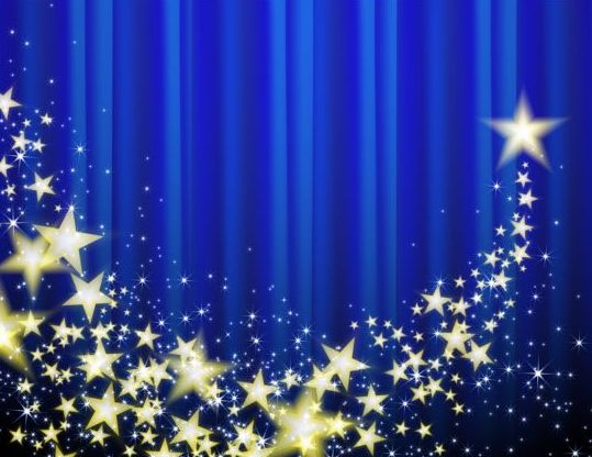 539x416 Blue Curtain With Shiny Star Background Vector Free Download