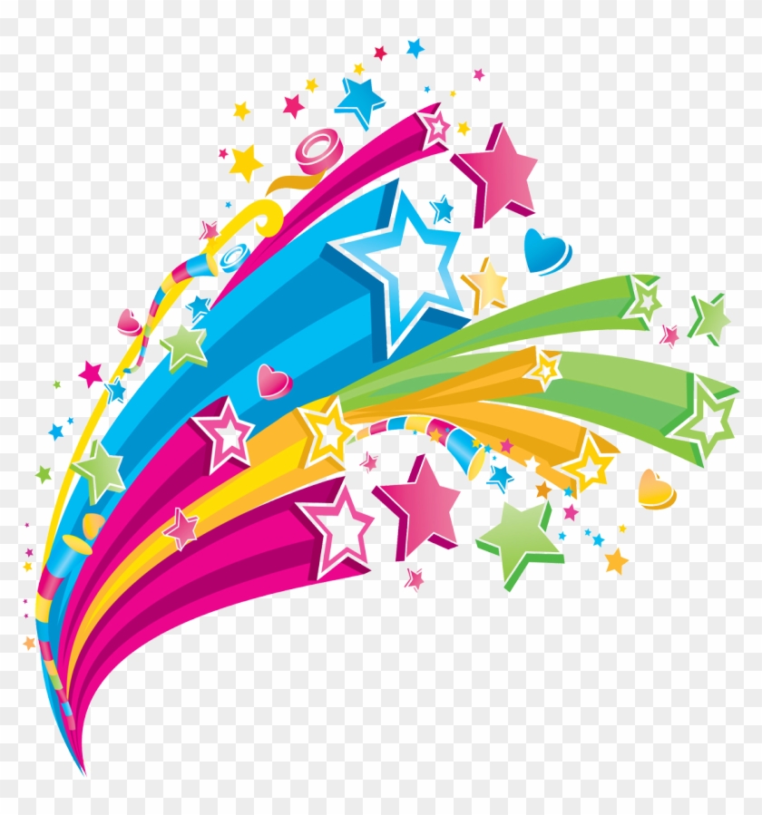 840x899 Colorful Stars Clipart Png