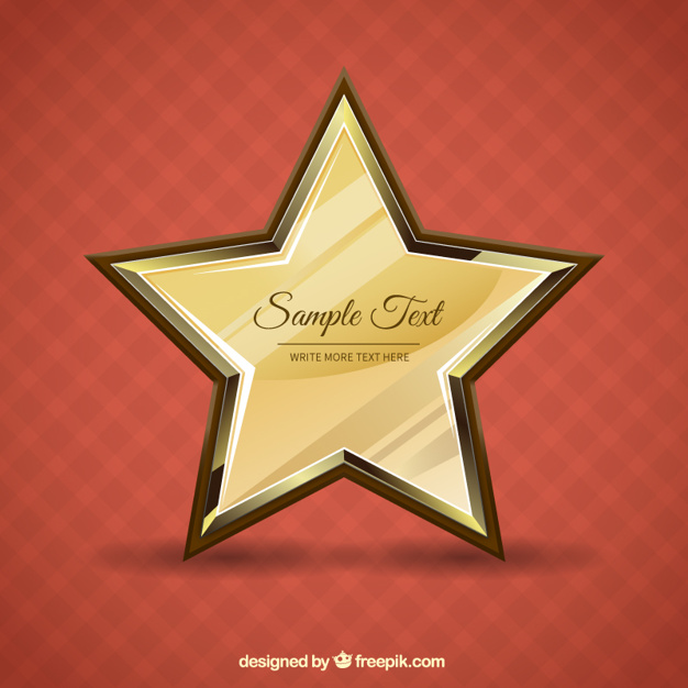 Golden Star Badge Vector Free Download 626x626 Golden Star Badge Vector Free Download