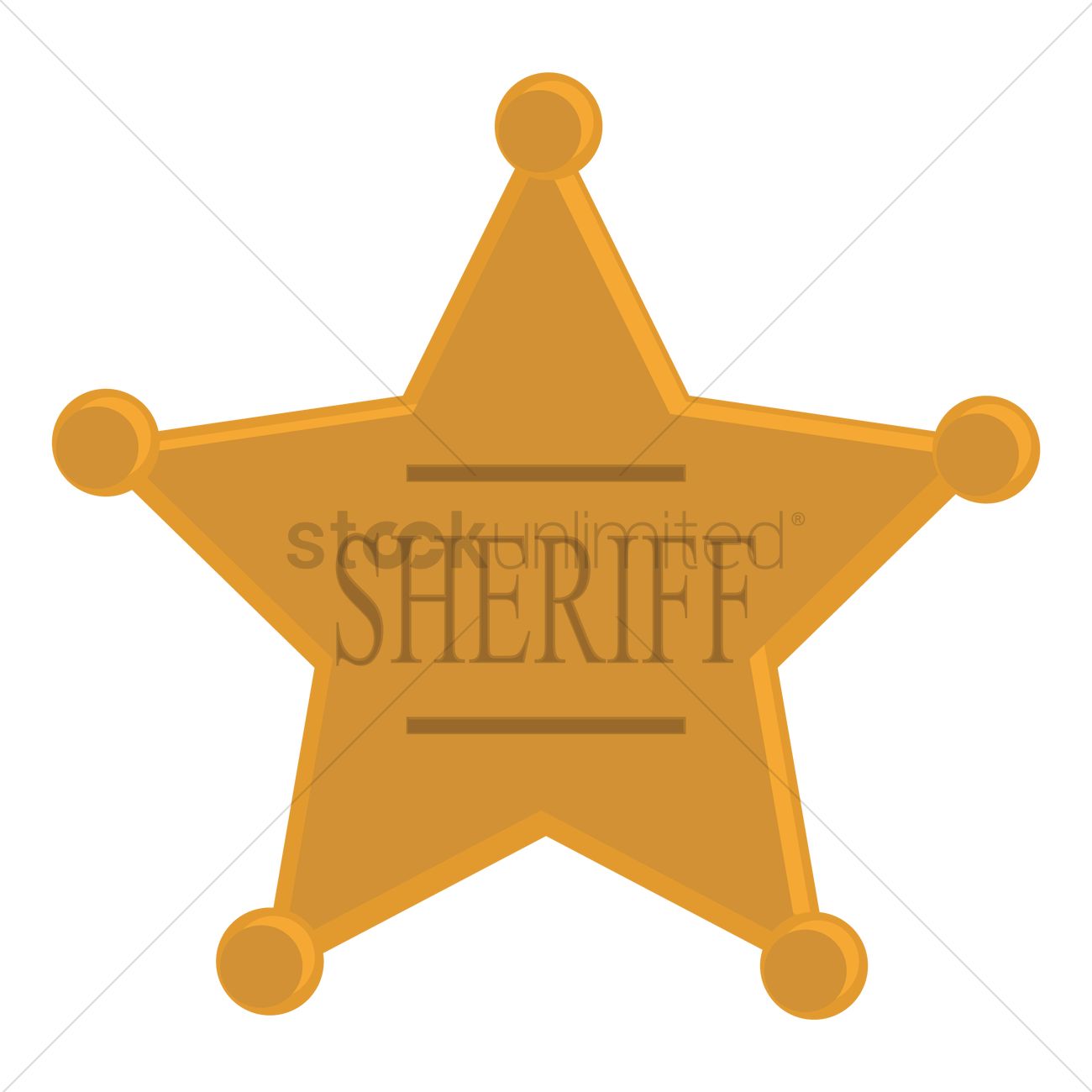 Sheriff Star Badge Vector Image 1300x1300 Sheriff Star Badge Vector Image