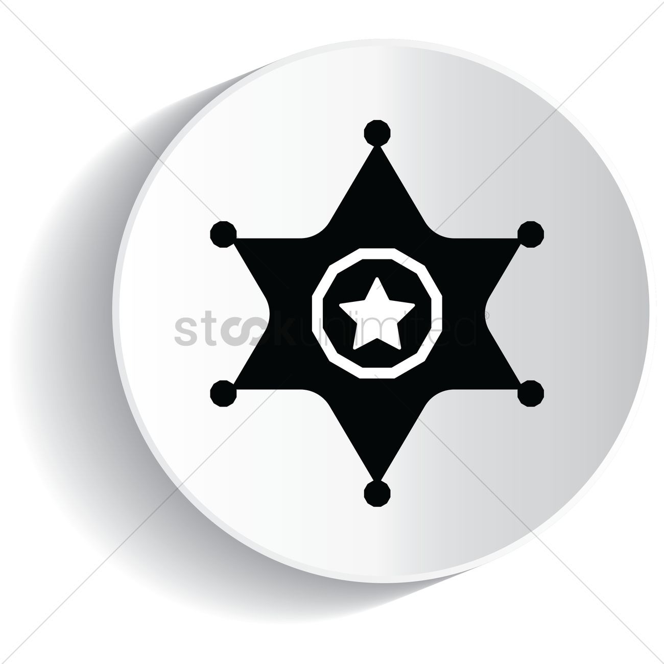 Sheriff Star Badge Vector Image 1300x1300 Sheriff Star Badge Vector Image