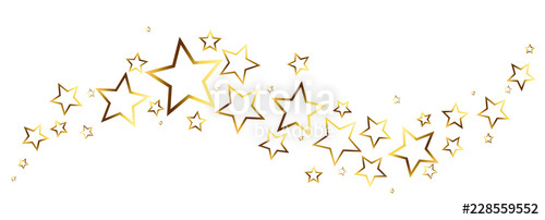 500x202 Gold Stars Border Stock Image And Royalty Free Vector