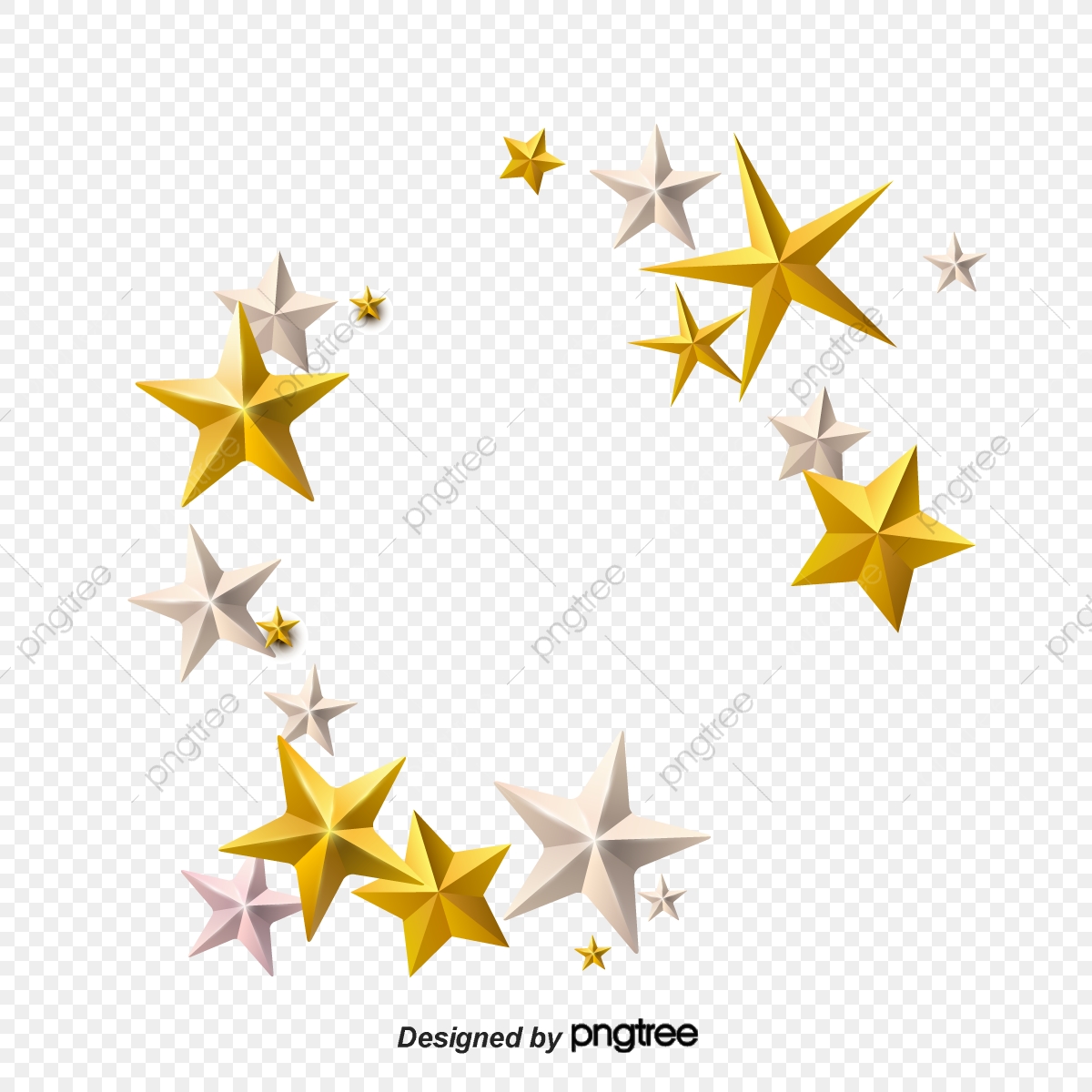 1200x1200 Golden Star Border Vector Material, Stars, Frame, Golden Png