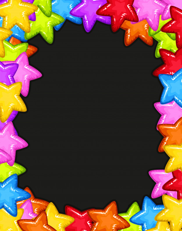 626x796 A Colourful Star Border Vector Free Download
