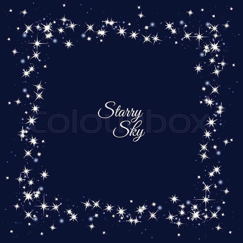 800x800 Starry Frame Frame Made Of Stars Stock Vector Colourbox
