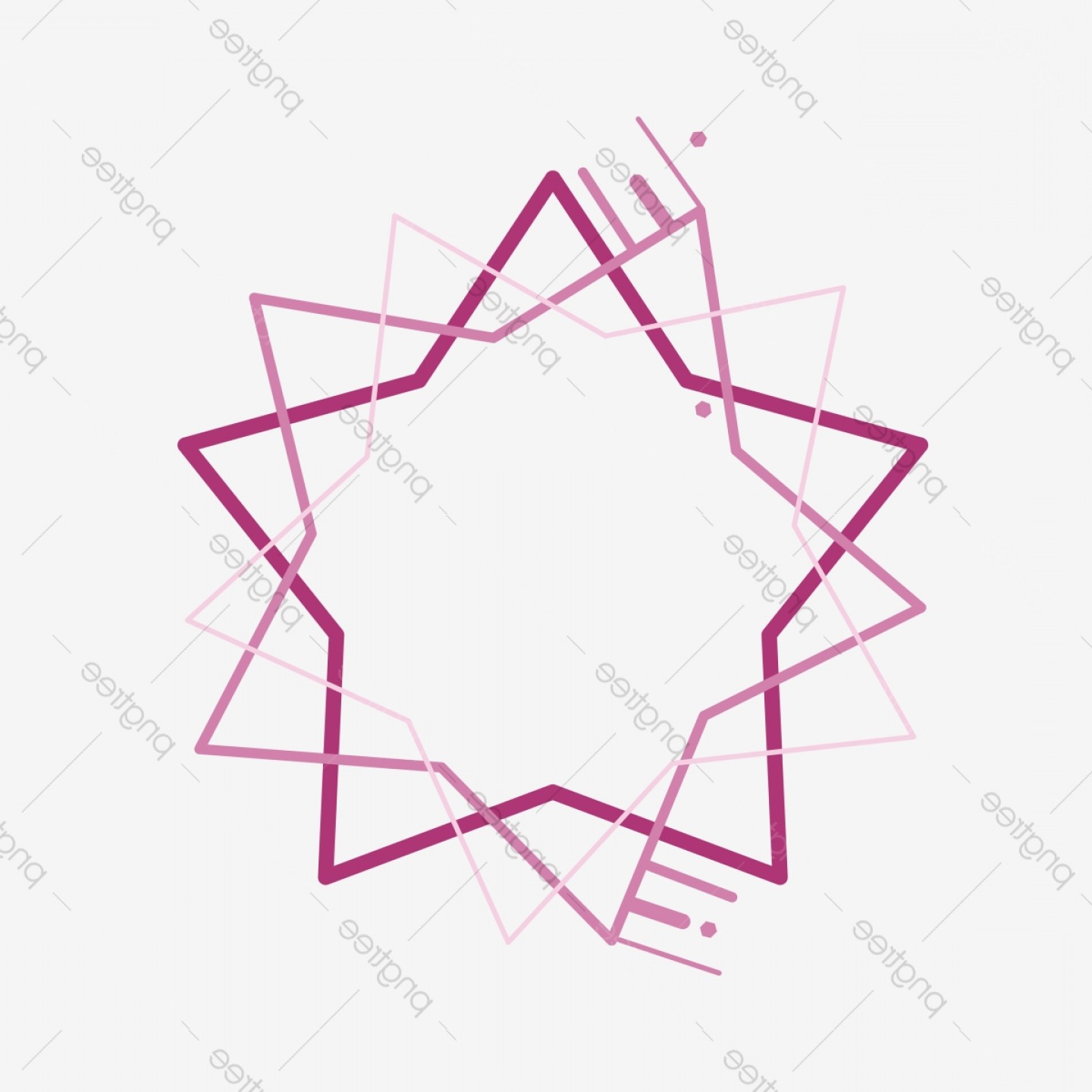 1440x1440 Cartoon Stars Border Purple Stars Border Frame Colorful Border