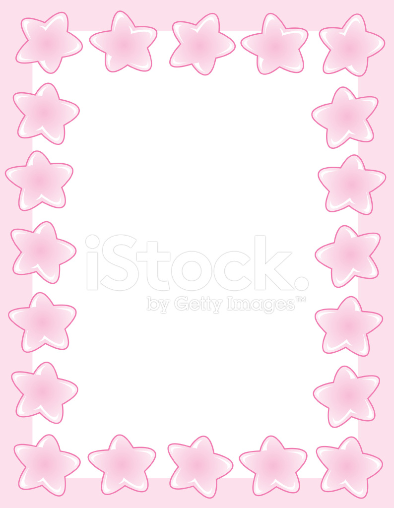 794x1024 Chunky Star Border Girl Stock Vector