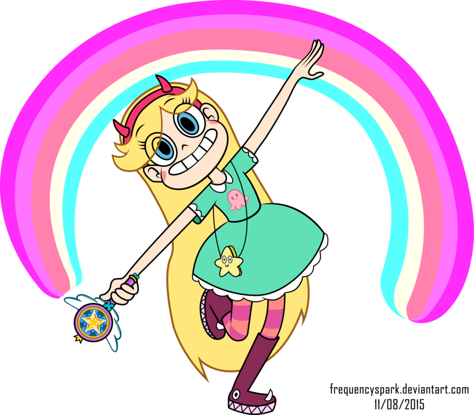 955x837 Star Butterfly Happy Rainbow Vector