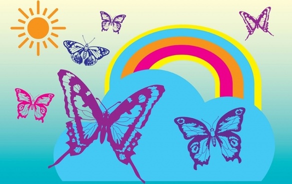 584x368 Vector Butterfly Star Free Vector Download