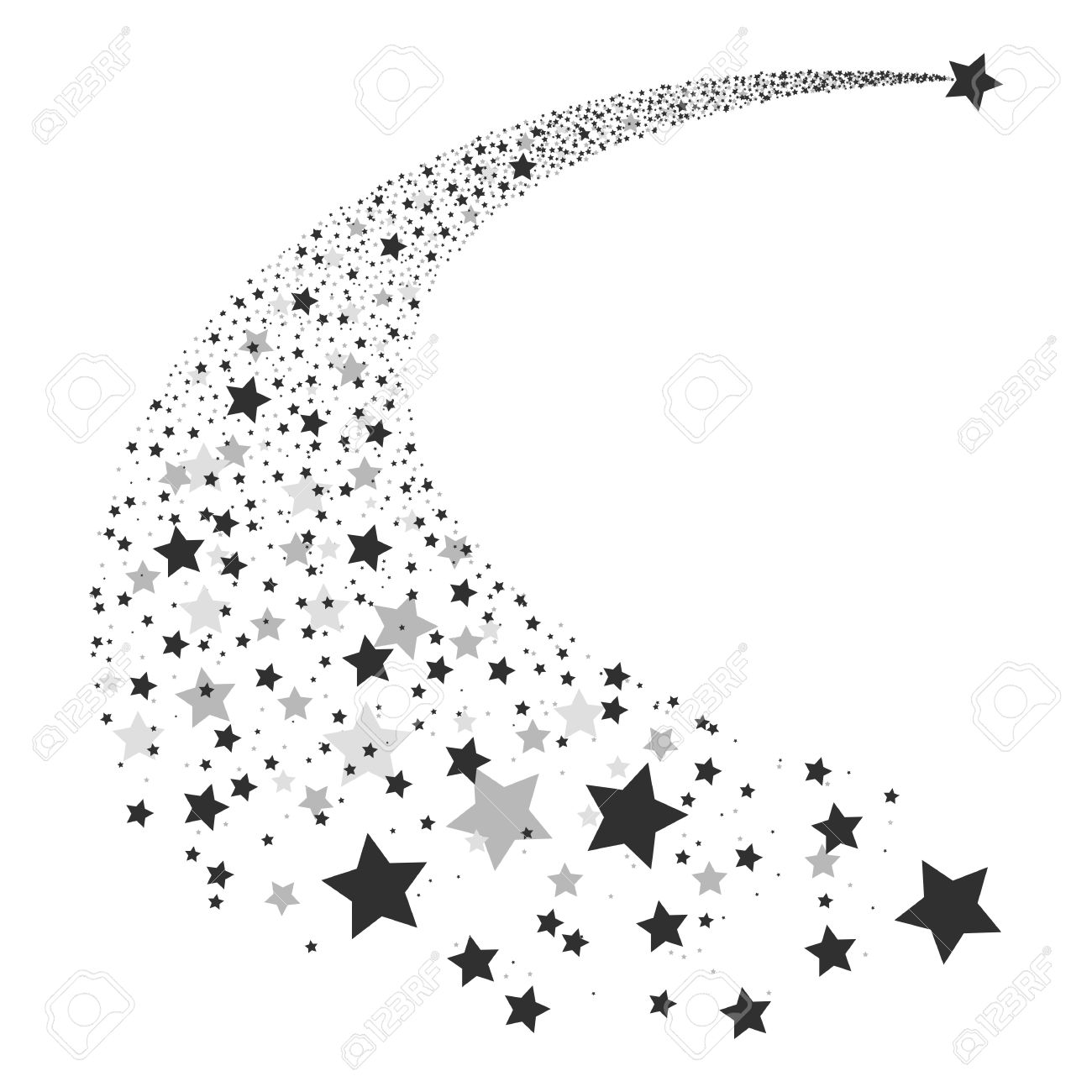 1300x1300 Shooting Star Clipart Vector