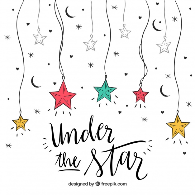 626x626 Hanging Star Design With Lettering Vector Free Download