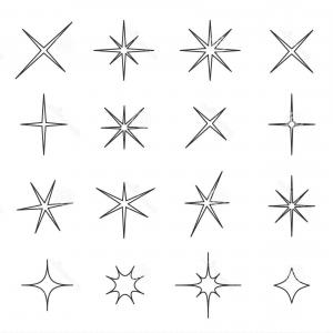 300x300 Line Bright Rainbow In The Sky With Stars Design Vector