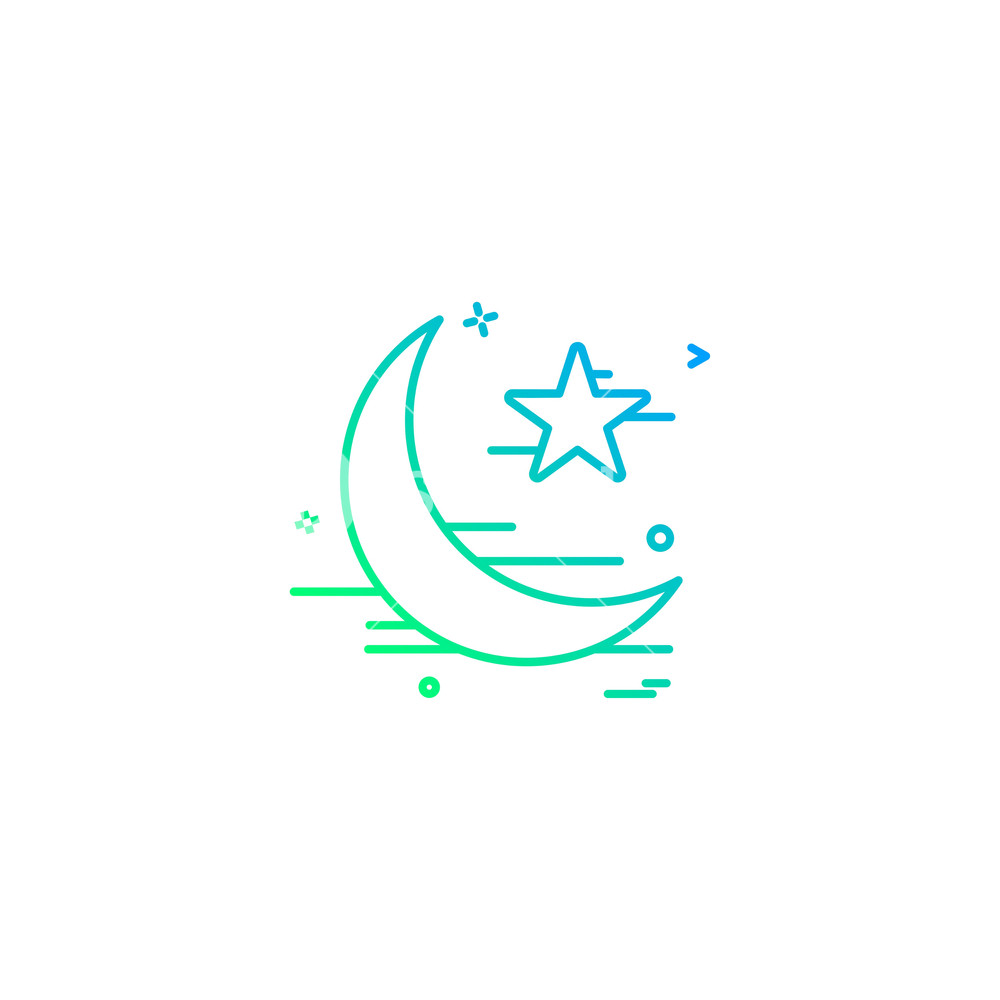 1000x1000 Star And Moon Icon Design Vector Royalty Free Stock Image