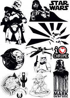 236x330 Star War Free Dxf Vectors