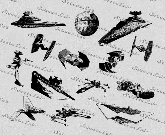 570x466 Digital Png Tie Fighter Star Destroyer X Wing Star Wars Etsy