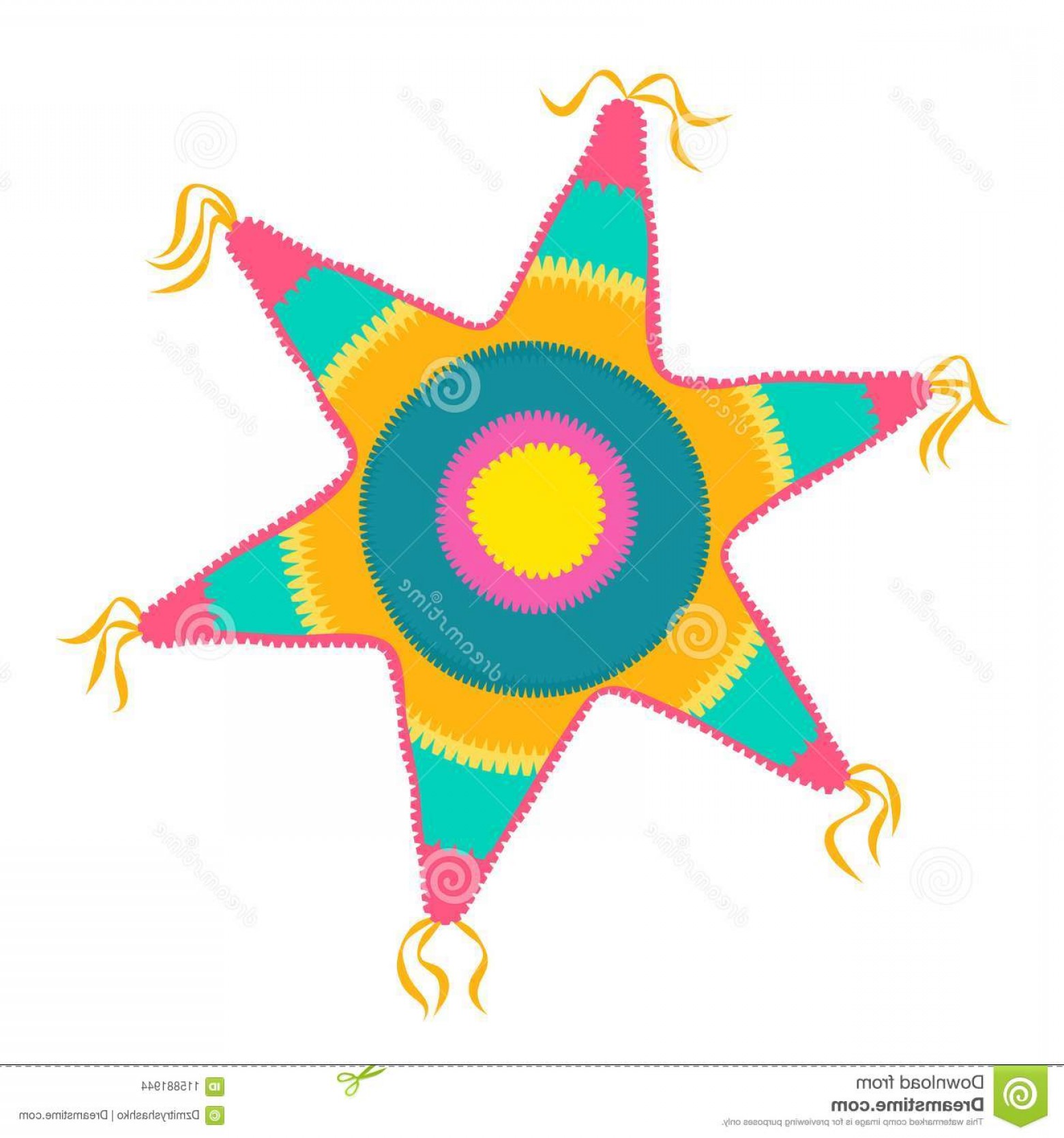 1560x1668 Pinata Star Icon Vector Illustration Isolated White Background