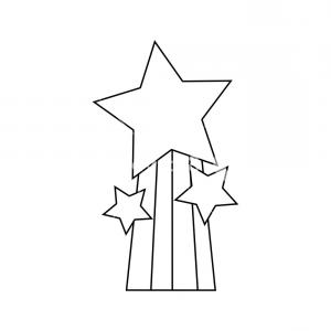 300x300 Star Shooting Star Falling Space Stars Icon Line Vector Gray