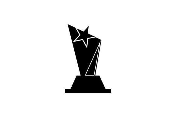 580x386 Star Trophy Black Icon Vector Graphic