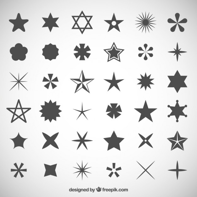 626x626 Star Icons Collection Vector Free Download