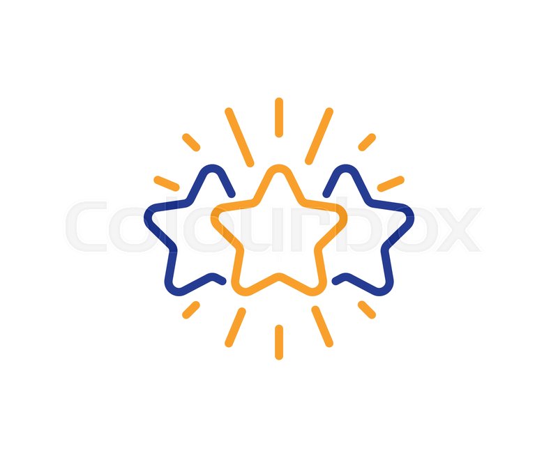 800x647 Star Line Icon Feedback Rating Sign Stock Vector Colourbox