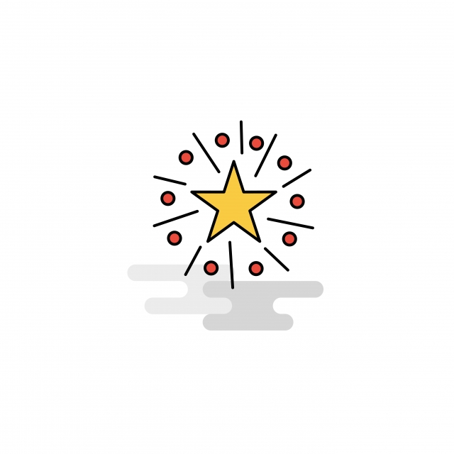 640x640 Flat Star Icon Vector, Background, Badge, Banner Png And Vector