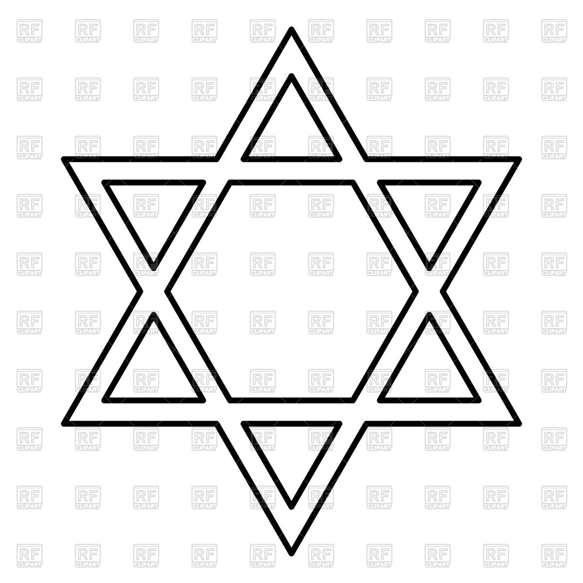 1200x1200 Jewish Star Of David Outline Vector Image Of Objects