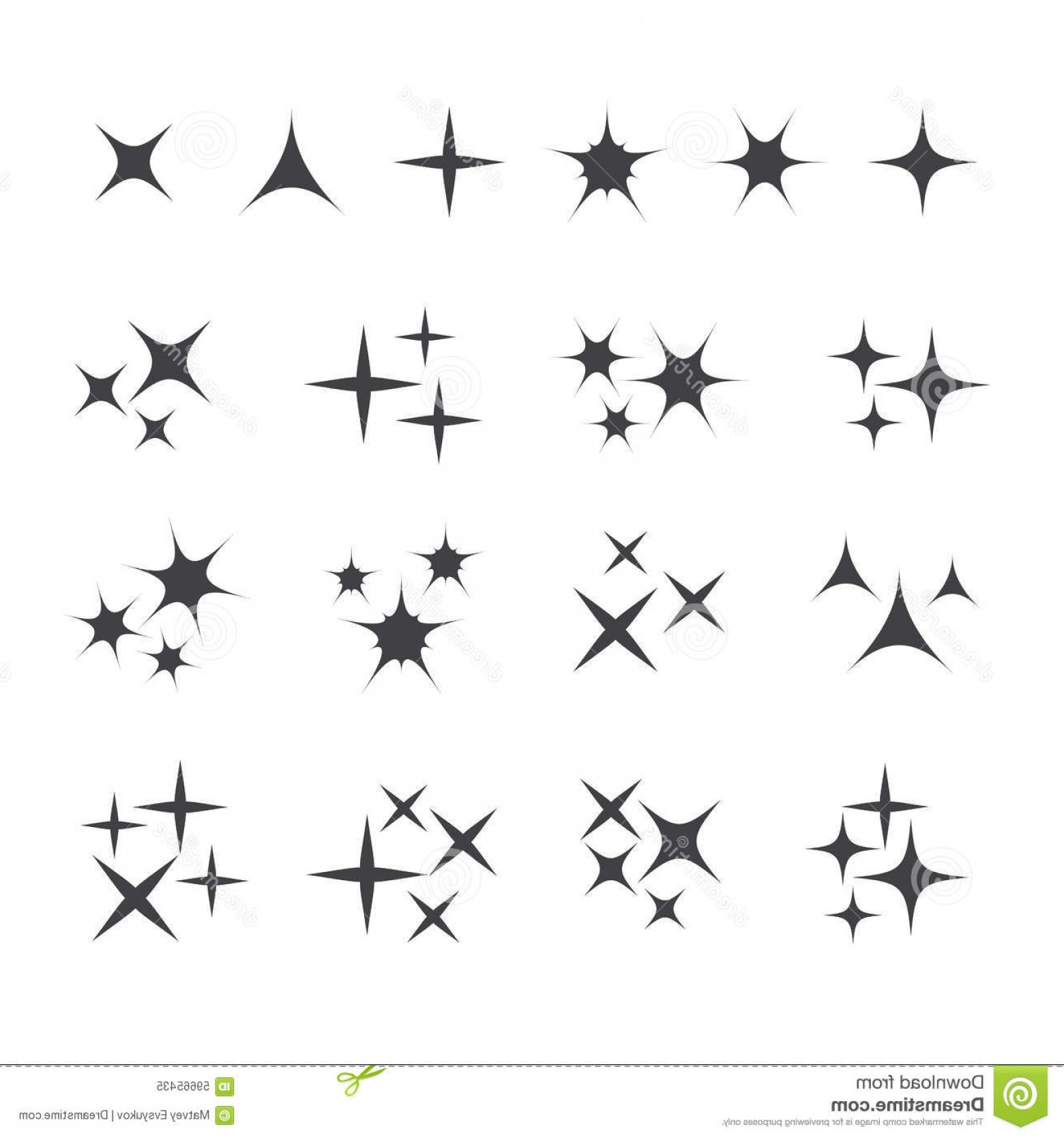 1560x1668 Stock Illustration Vector Sparkles Icon Set Star Element Image