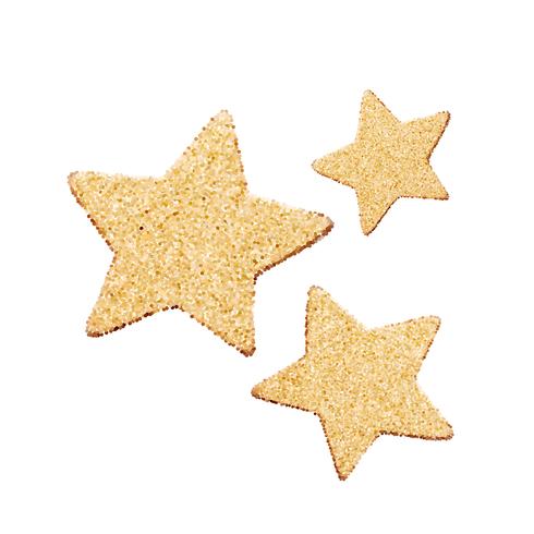 490x490 Three Gold Glitter Vector Stars Golden Sparkle Luxury Design