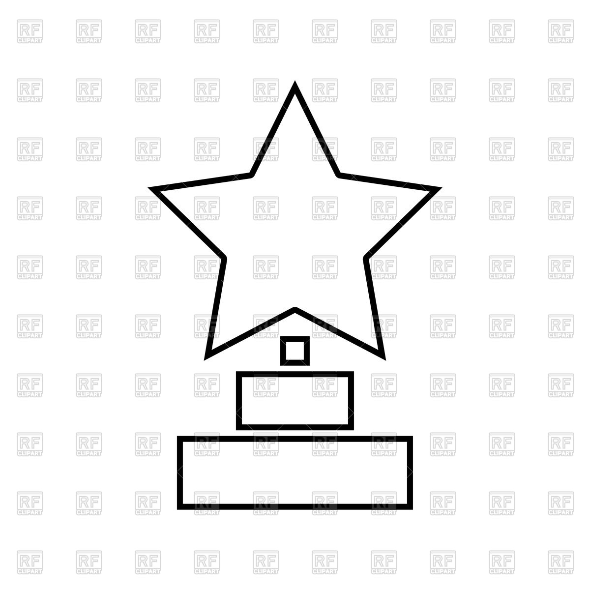1200x1200 Trophy Star Winner Award Black Icon Vector Image Of Signs, Symbols